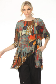 MOONLIGHT Mixed Media Long Sleeve Top - 4222
