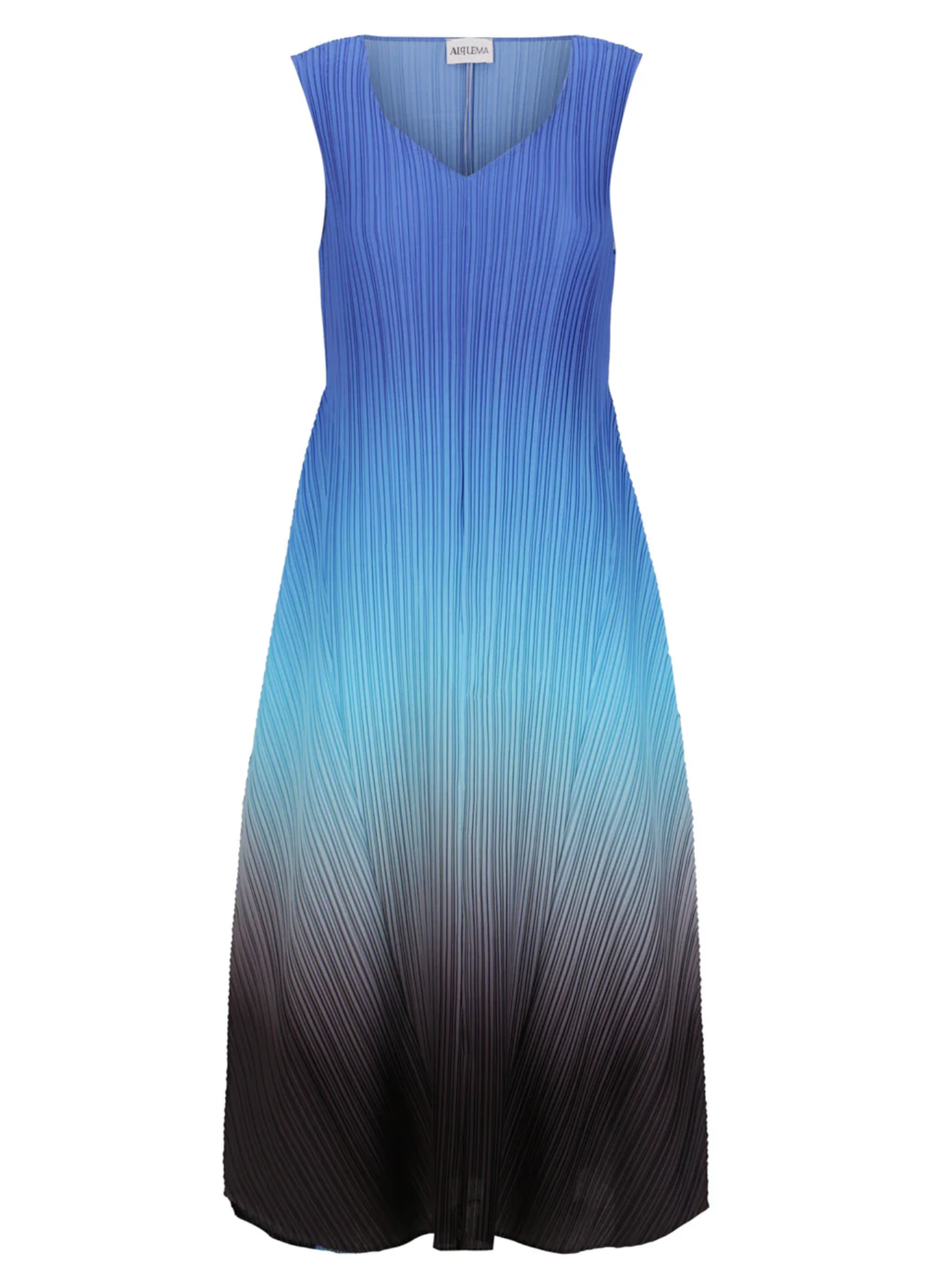 Alquema Long Estrella Dress - TANZANITE TO BLACK