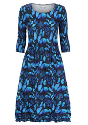 Alquema 3/4 Sleeve Smash Pocket  Dress - AMAZON BLUE