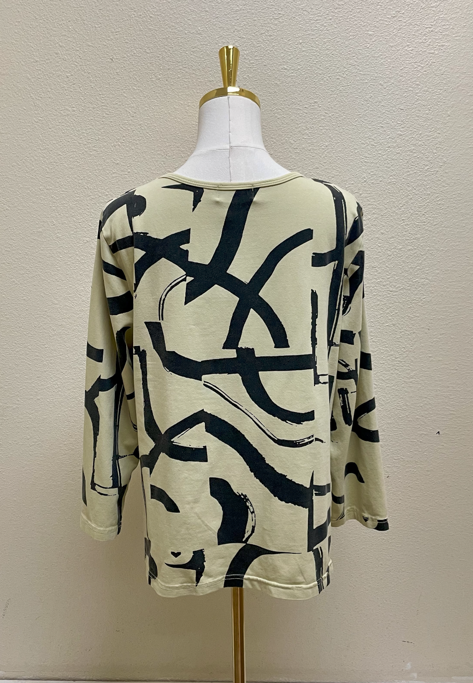Fenini Asymmetrical Collar Top - C46964P - BUTTER