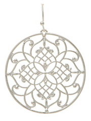 RAIN Silver Swirly Medallion Earring
