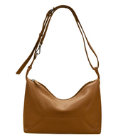 ili New York - SLOUCHY CONVERTIBLE SHOULDER BAG - 6722 - Antique Saddle