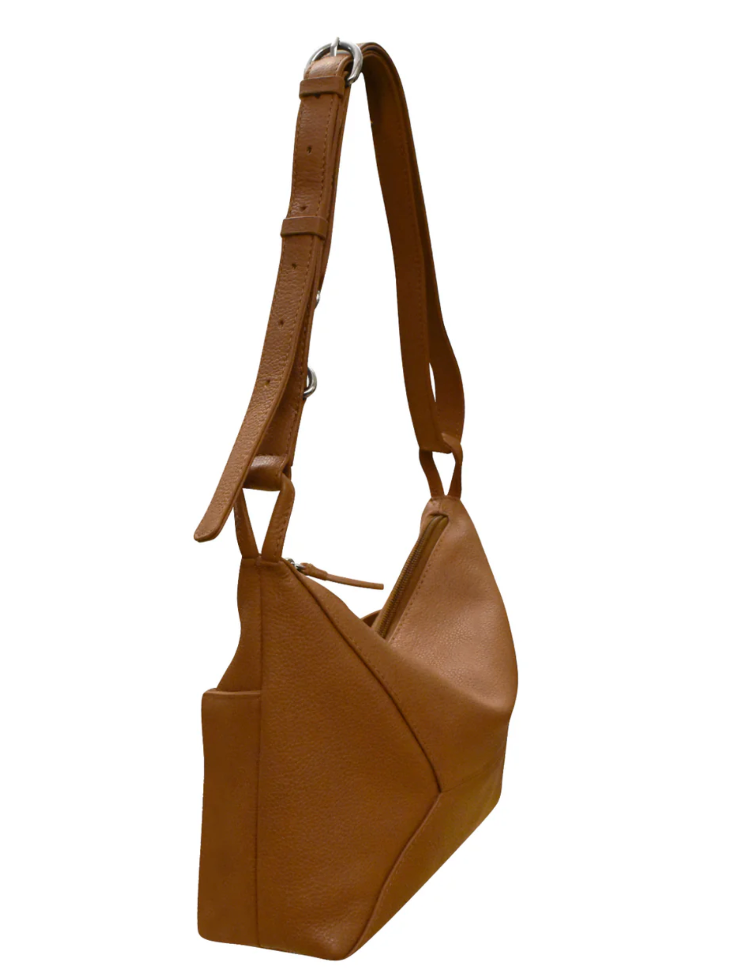 ili New York - SLOUCHY CONVERTIBLE SHOULDER BAG - 6722 - Antique Saddle