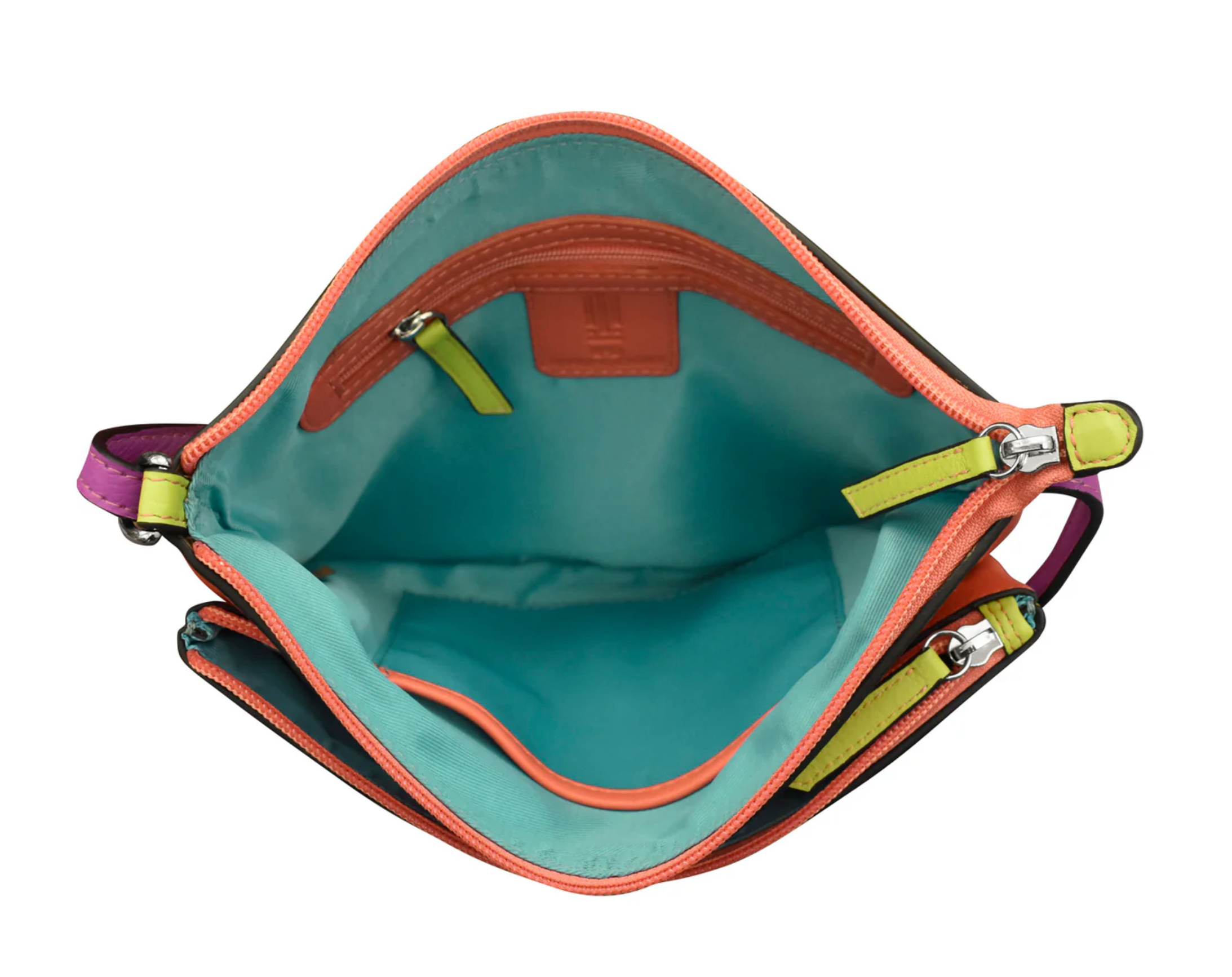 ili New York - DOUBLE ZIP CROSSBODY BAG - 6028 - Paradise Multi