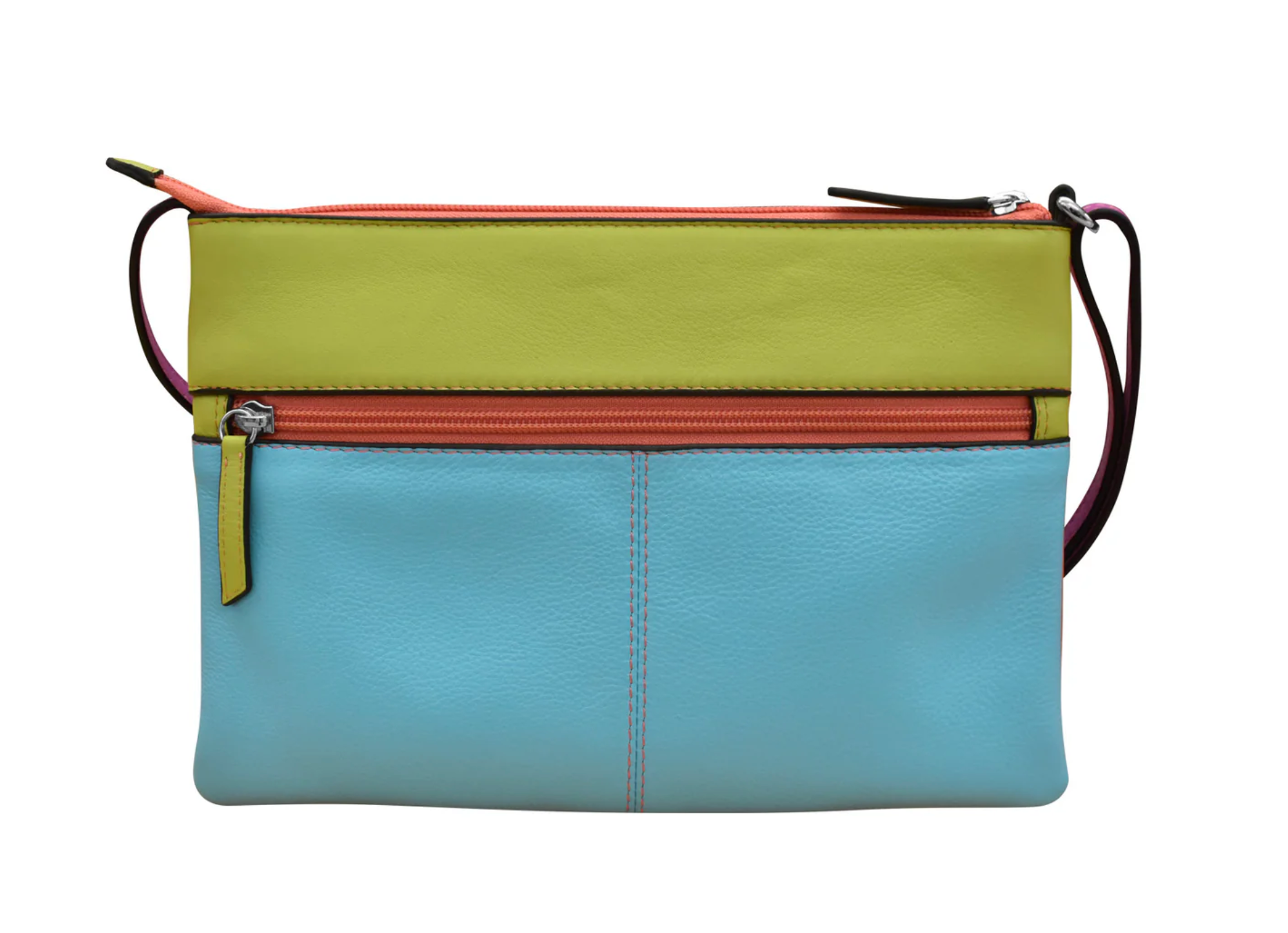 ili New York - DOUBLE ZIP CROSSBODY BAG - 6028 - Paradise Multi