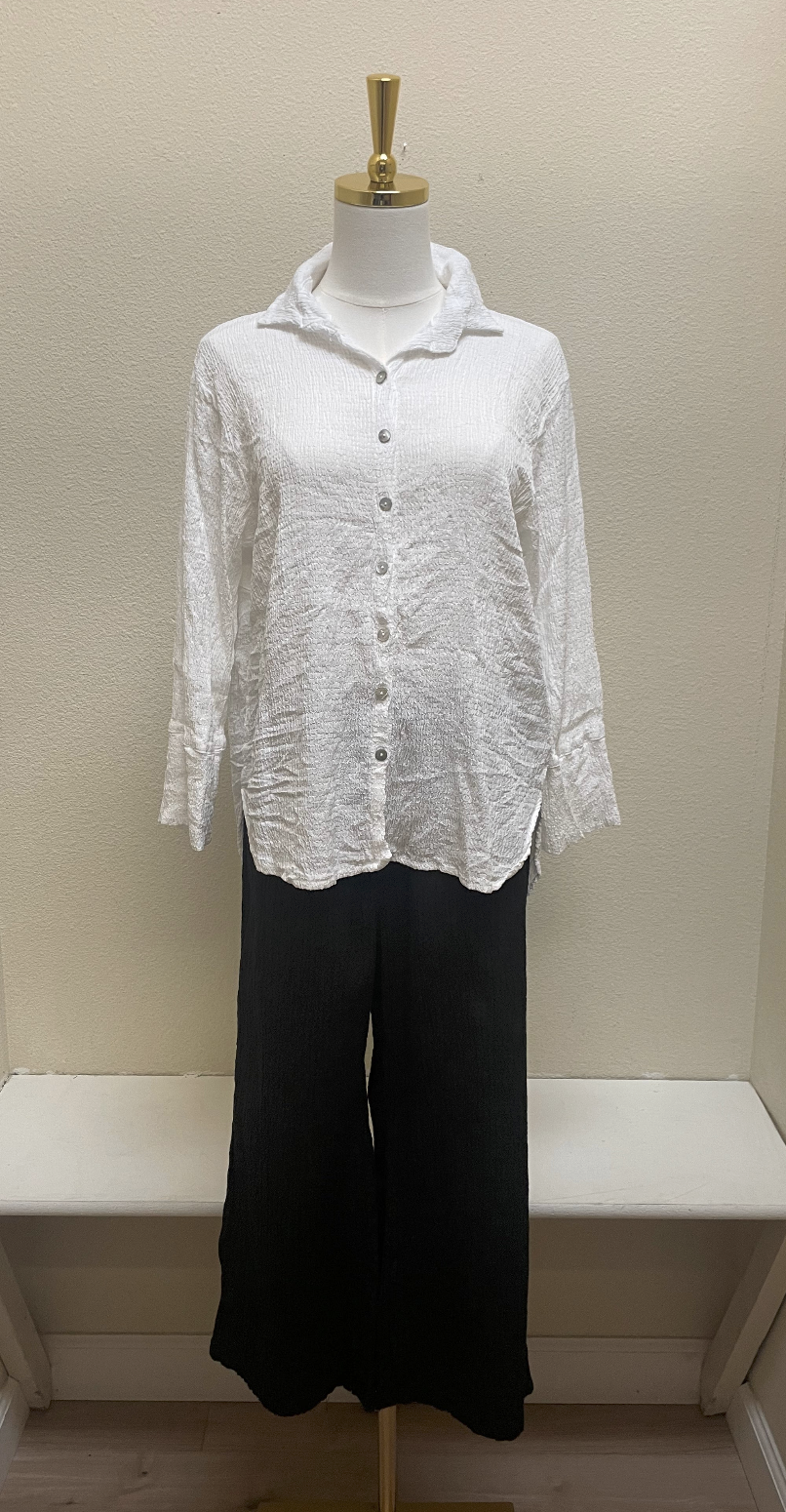 CUT LOOSE Grey Stripe Crinkle Easy Crop - 0642349