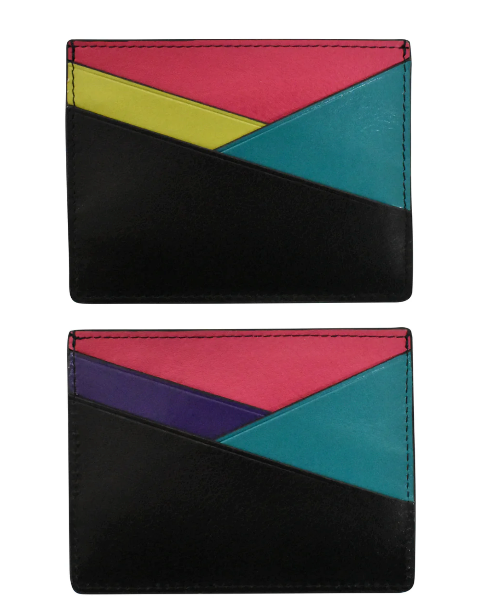 ili New York - ASYMMETRIC CARD CASE - 7173 - Black Brights