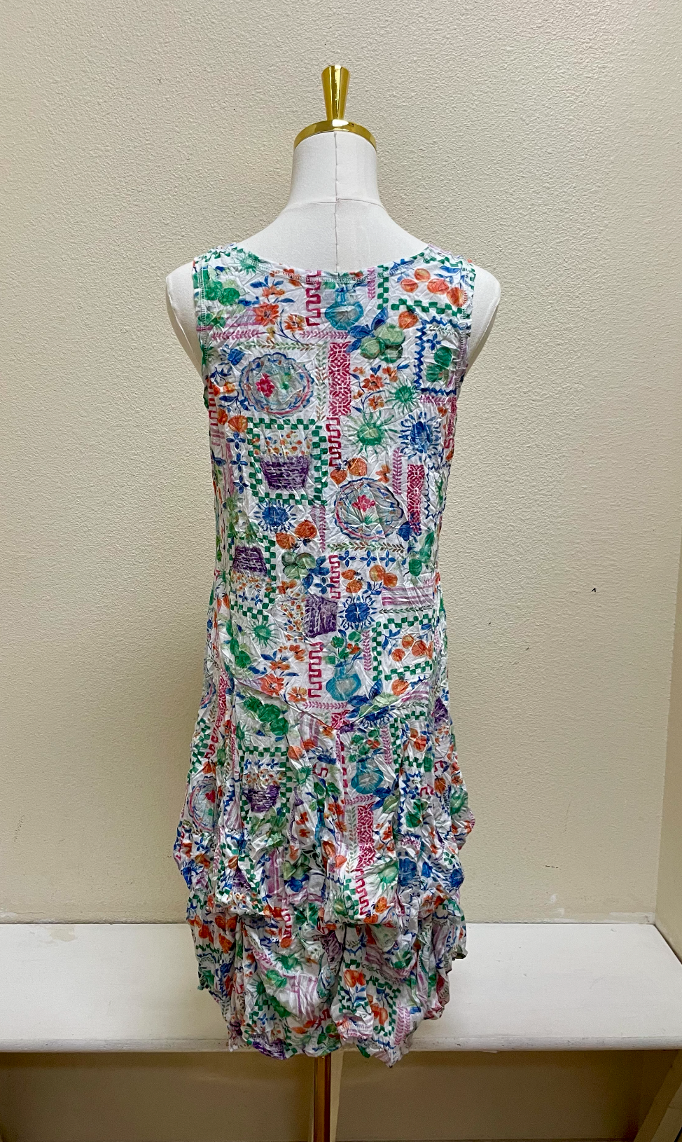 Shana Crinkle Short Tank Bubble Dress - 26007 - MULTI