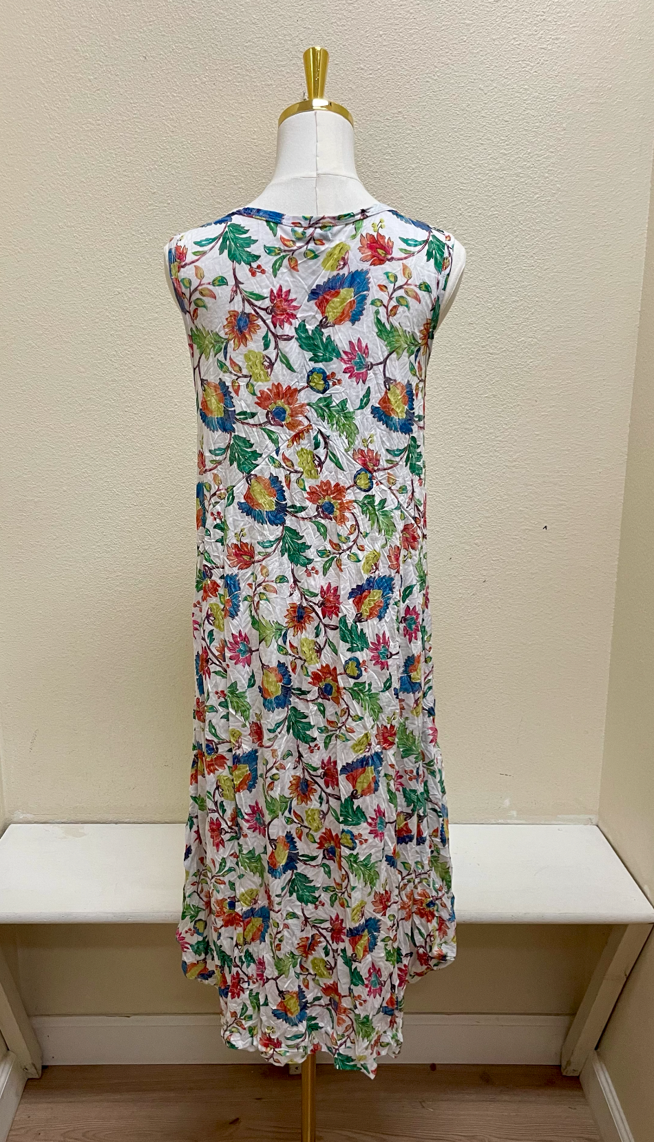 Shana Crinkle Tank Dress - 26038 - KHAKI