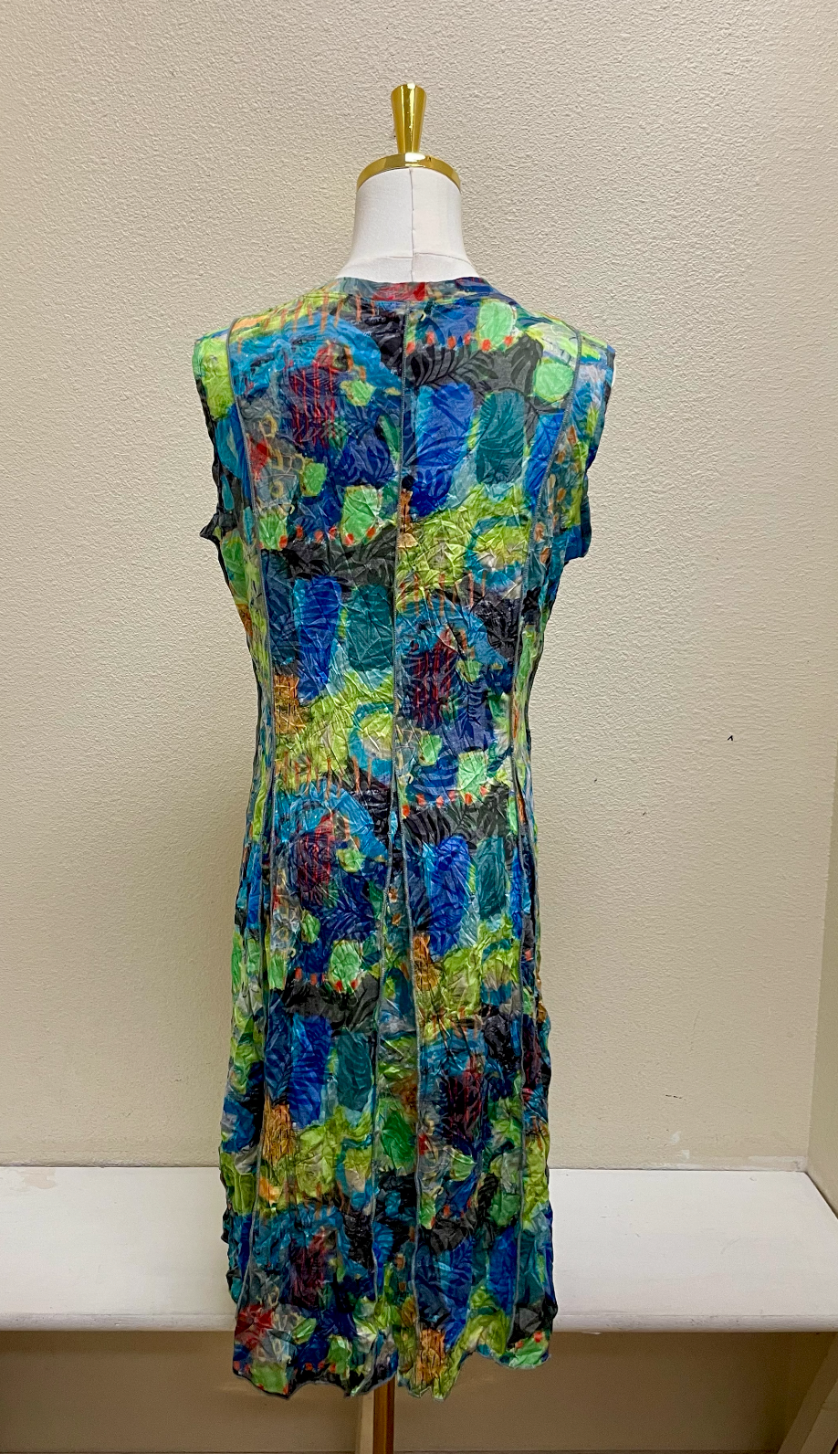 Shana Crinkle Stitch Detail Tank Dress - 26011 - GREEN