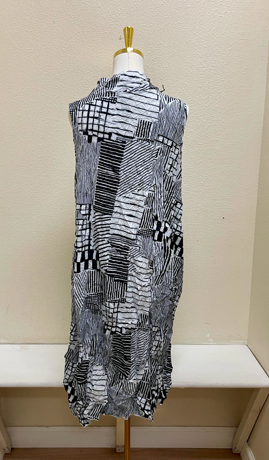 Shana Woven Tank Dress - 26082 - BLK/WHT