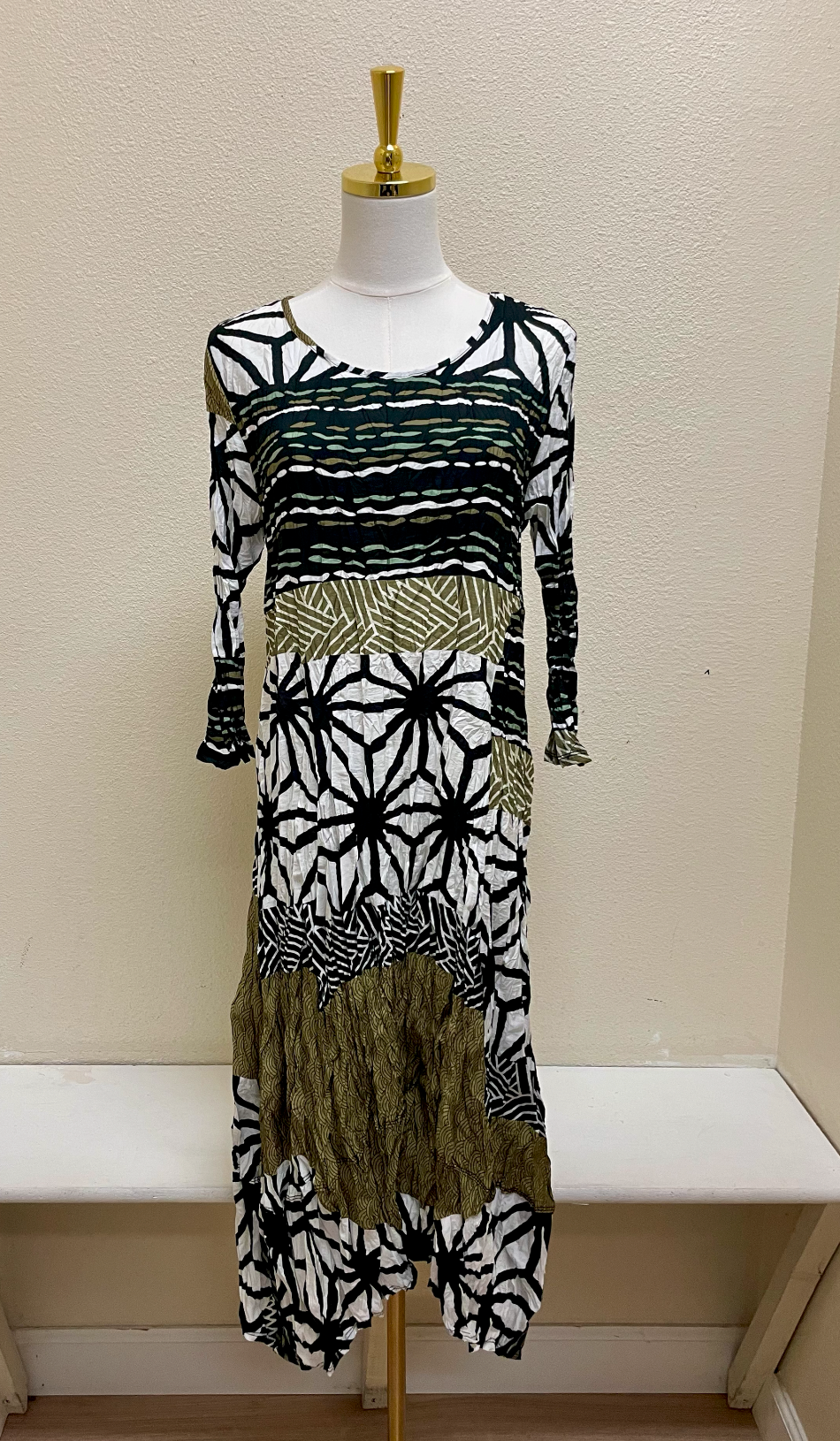 Shana Crush Printed Dress - 26337-BLACK-6