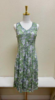 Shana Crinkle V Neck Two Pocket Dress - 26024 - GREEN
