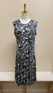 Shana Crinkle Stitch Detail Tank Dress - 26011 - BLACK