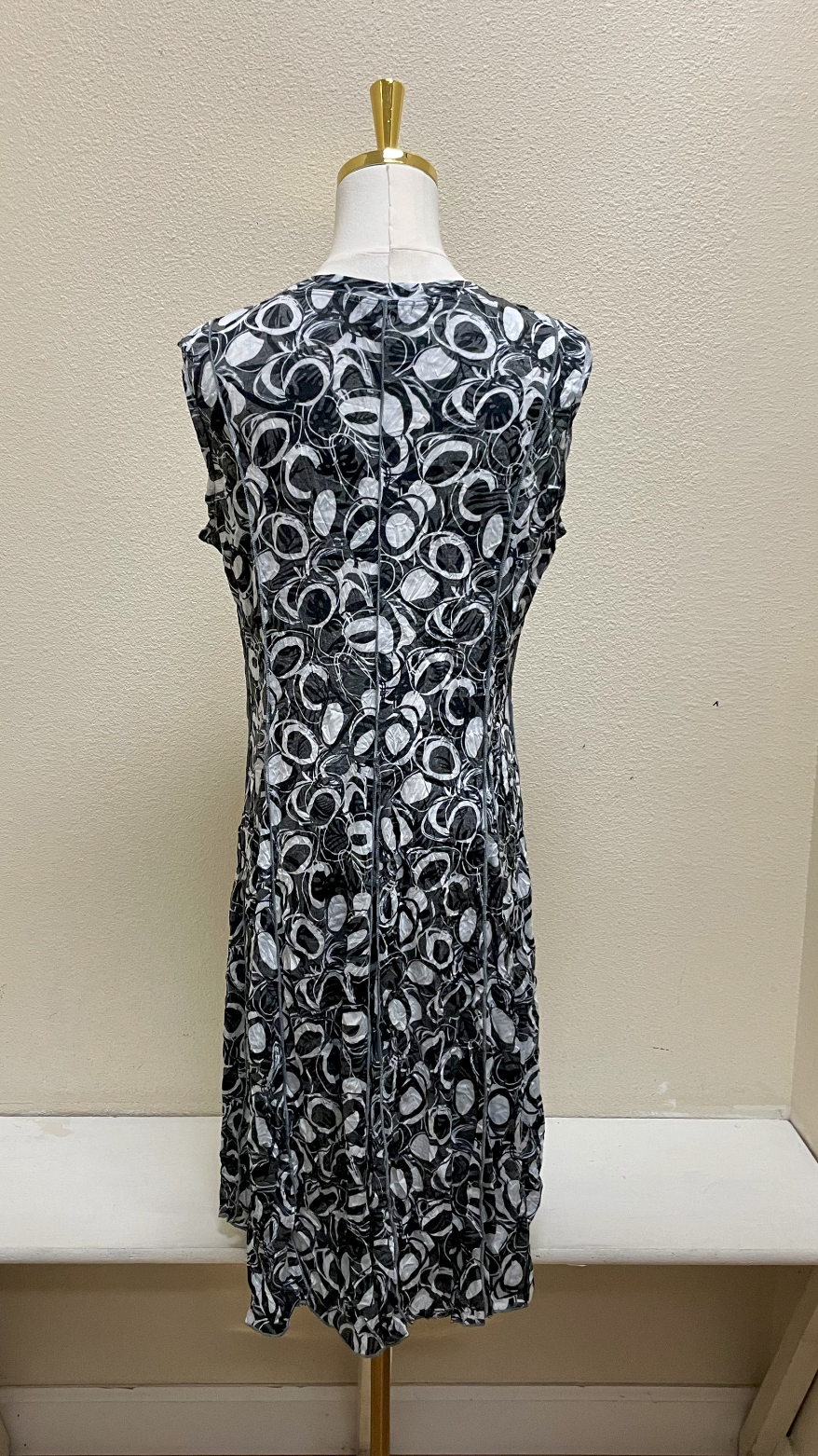 Shana Crinkle Stitch Detail Tank Dress - 26011 - BLACK