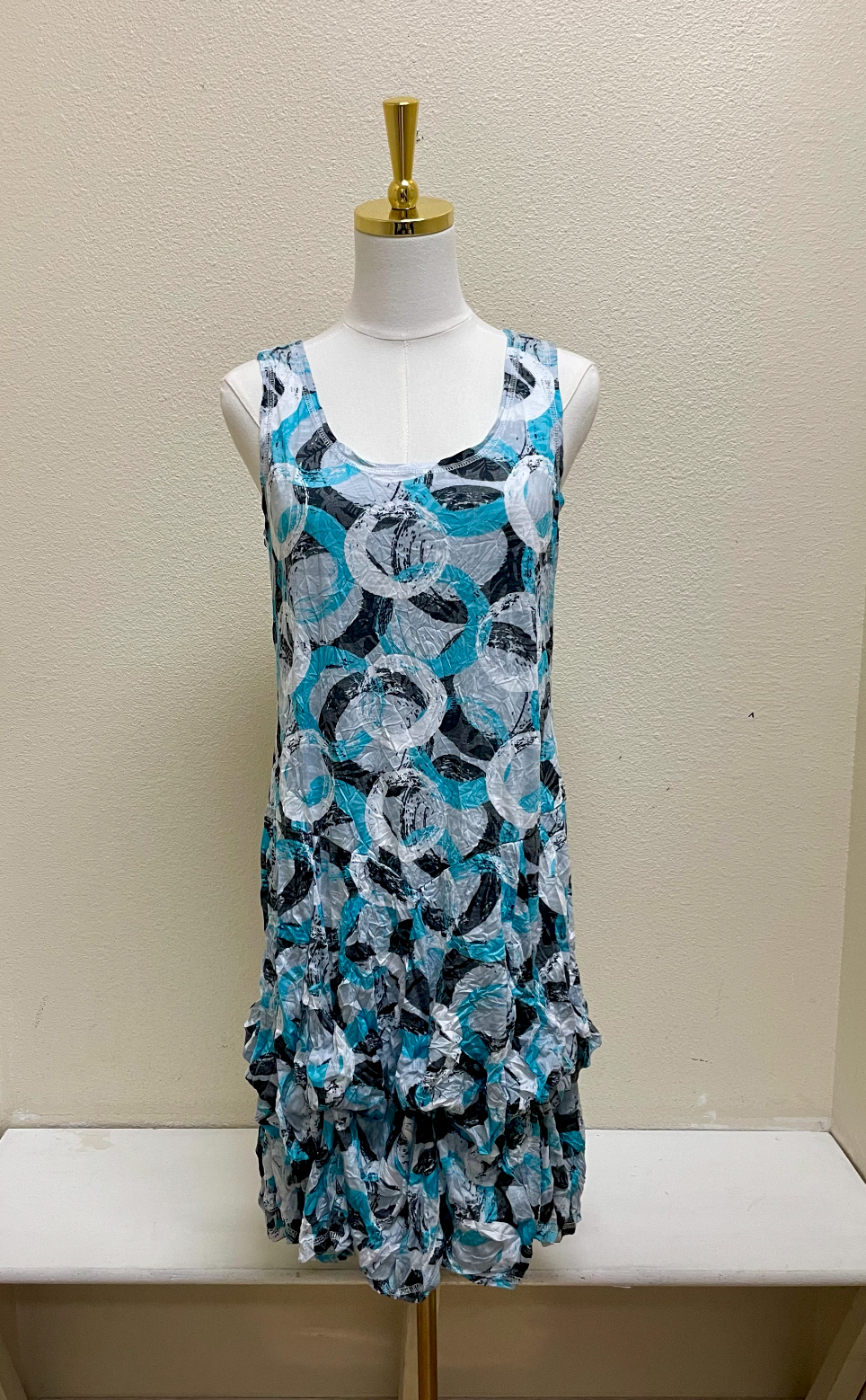 Shana Crinkle Short Tank Bubble Dress - 26007 - CIRCLES