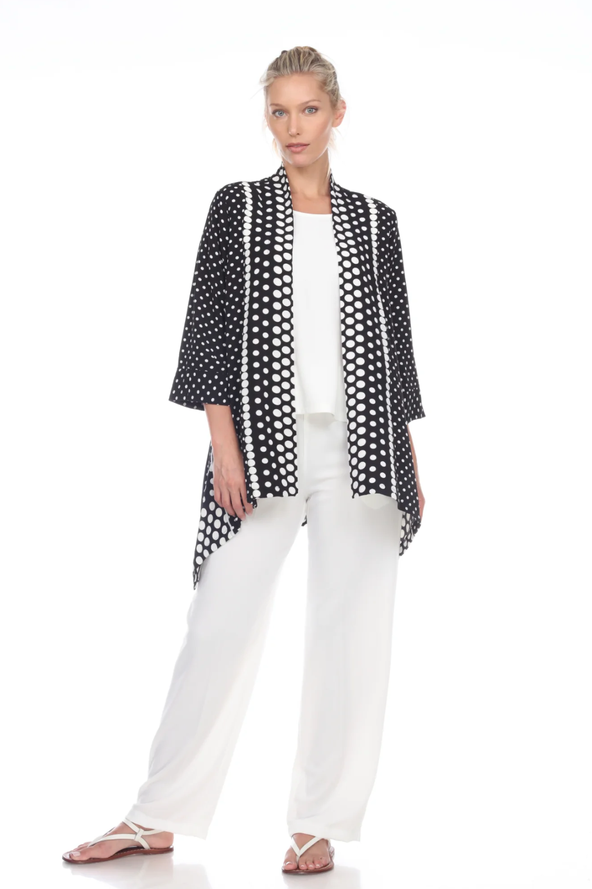 MOONLIGHT Black & White Dot Cardigan Jacket - 3081