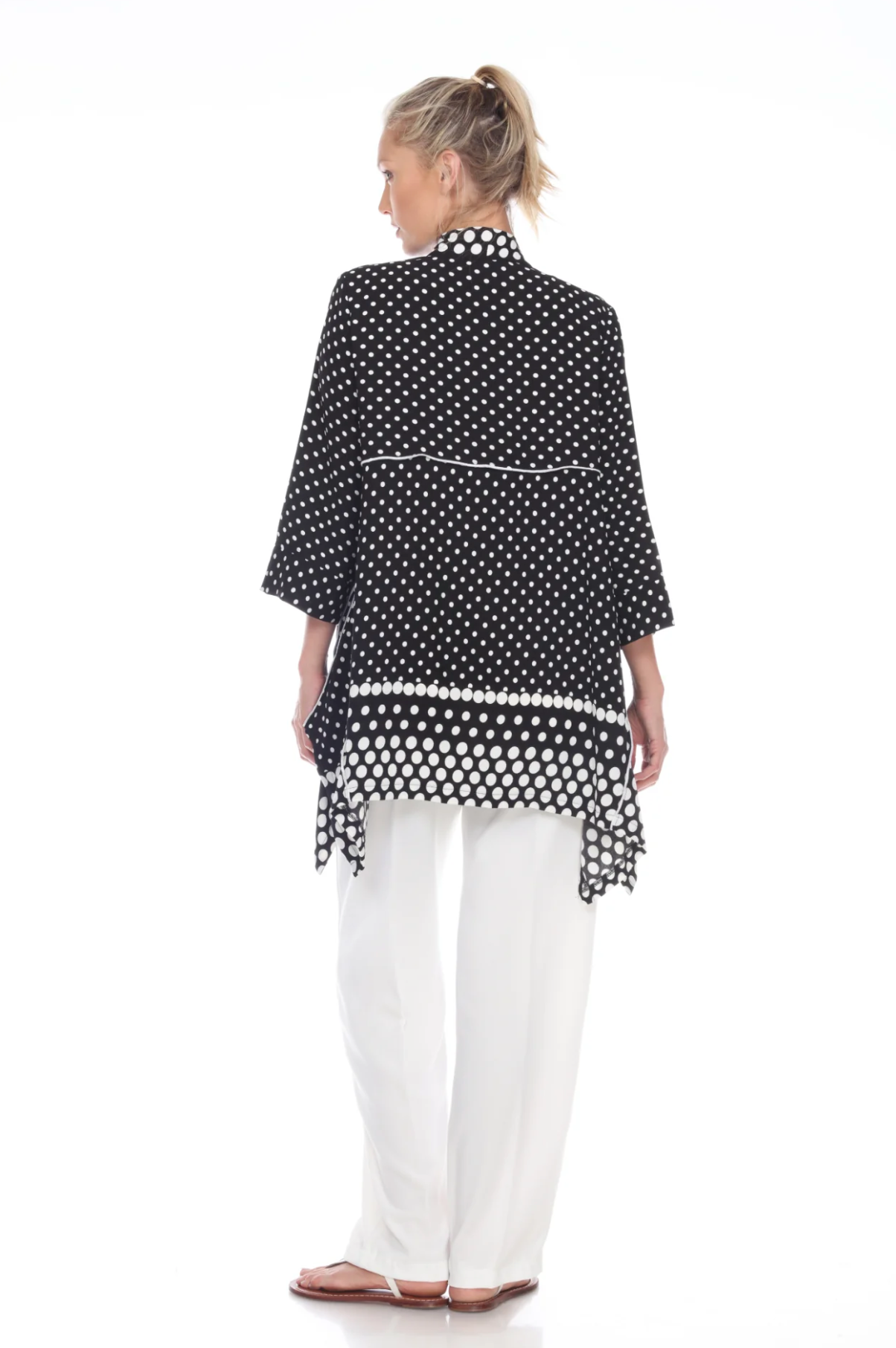 MOONLIGHT Black & White Dot Cardigan Jacket - 3081