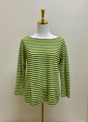 CUT LOOSE 3/4 Sleeve Boatneck Top - 5475060 - STRIPE/EUPHORBIA