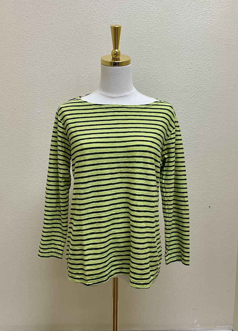 CUT LOOSE Navy Stripe 3/4 Sleeve Boatneck Top - 5475060