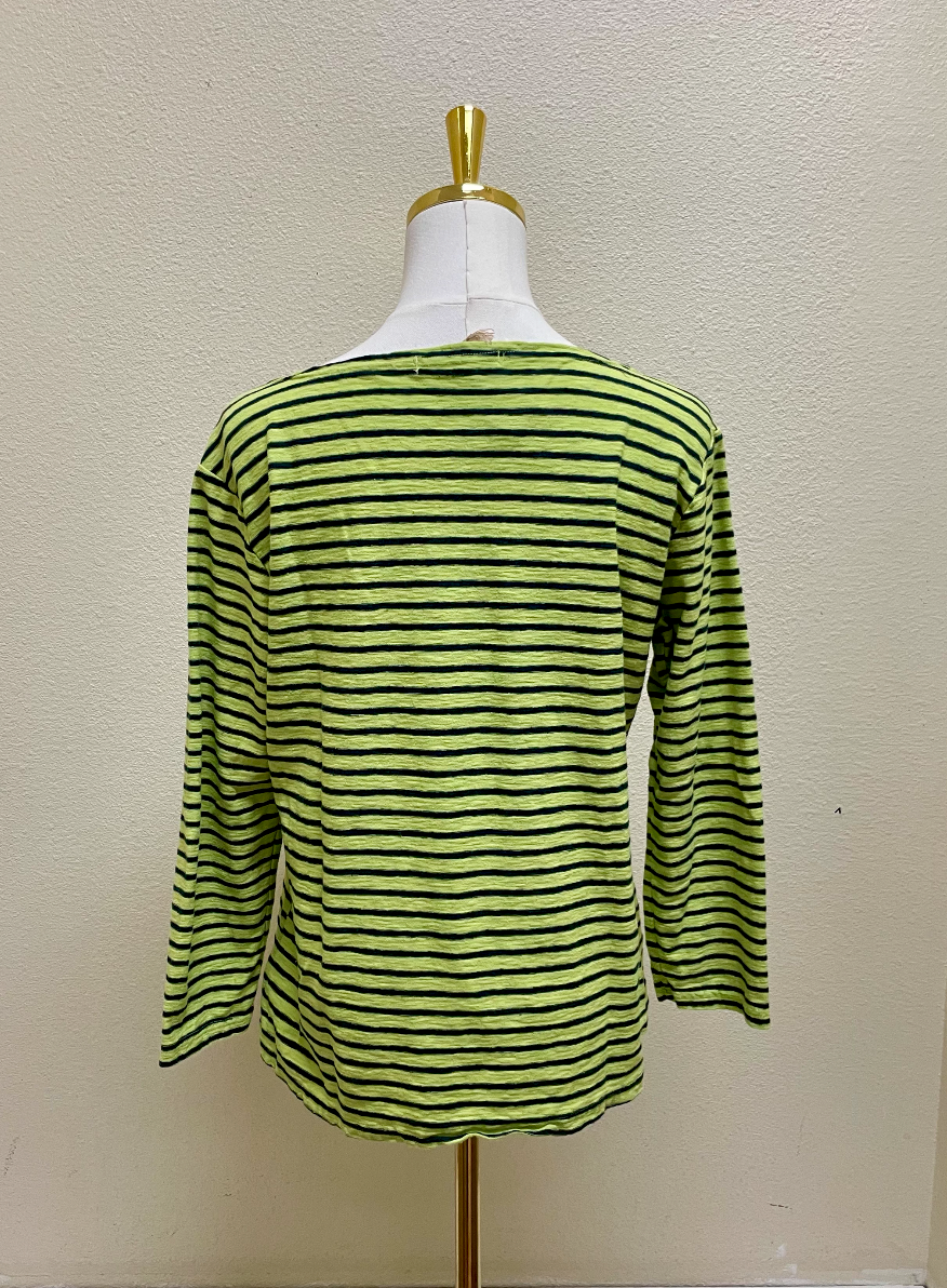 CUT LOOSE Navy Stripe 3/4 Sleeve Boatneck Top - 5475060