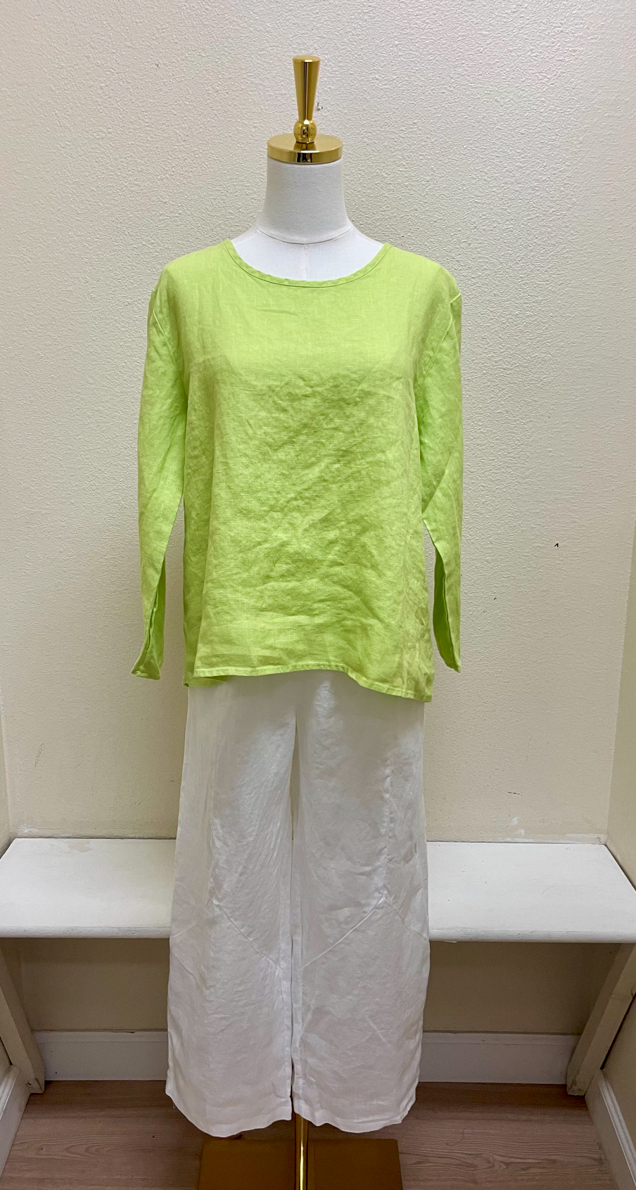 CUT LOOSE Hanky Linen 3/4 Sleeve Split Back - 4207965