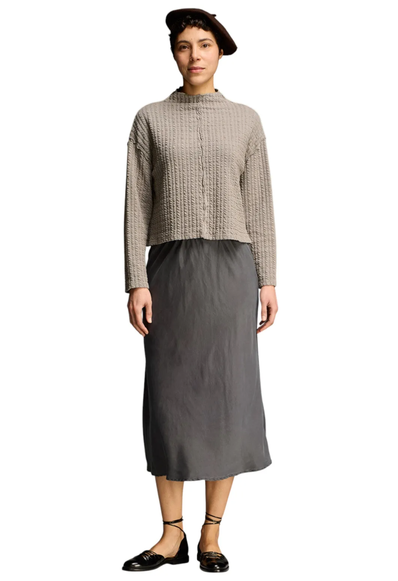 CUT LOOSE Vintage Satin Bias Midi Skirt - 6189534