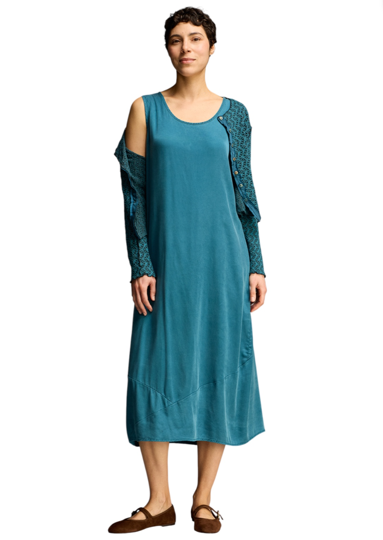 CUT LOOSE Vintage Satin Long Slip Dress - 6180795