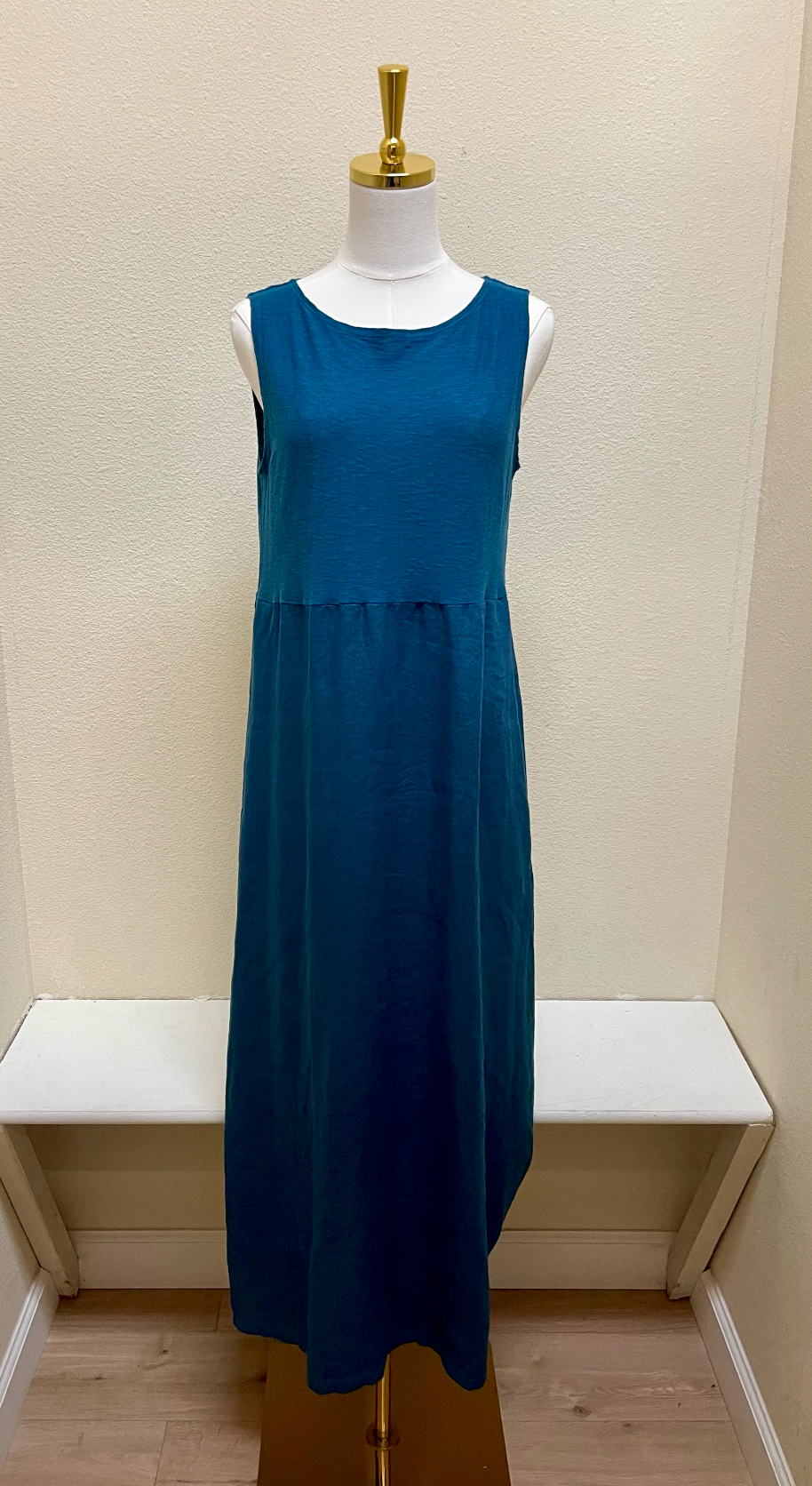 CUT LOOSE Linen Combo Aline Tank Dress