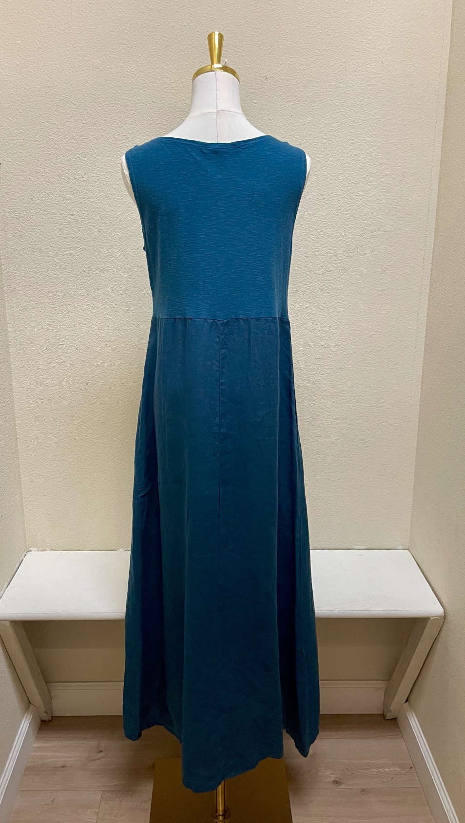 CUT LOOSE Linen Combo Aline Tank Dress