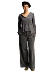 CUT LOOSE Vintage Satin Raw Edge Pullover - 6186717