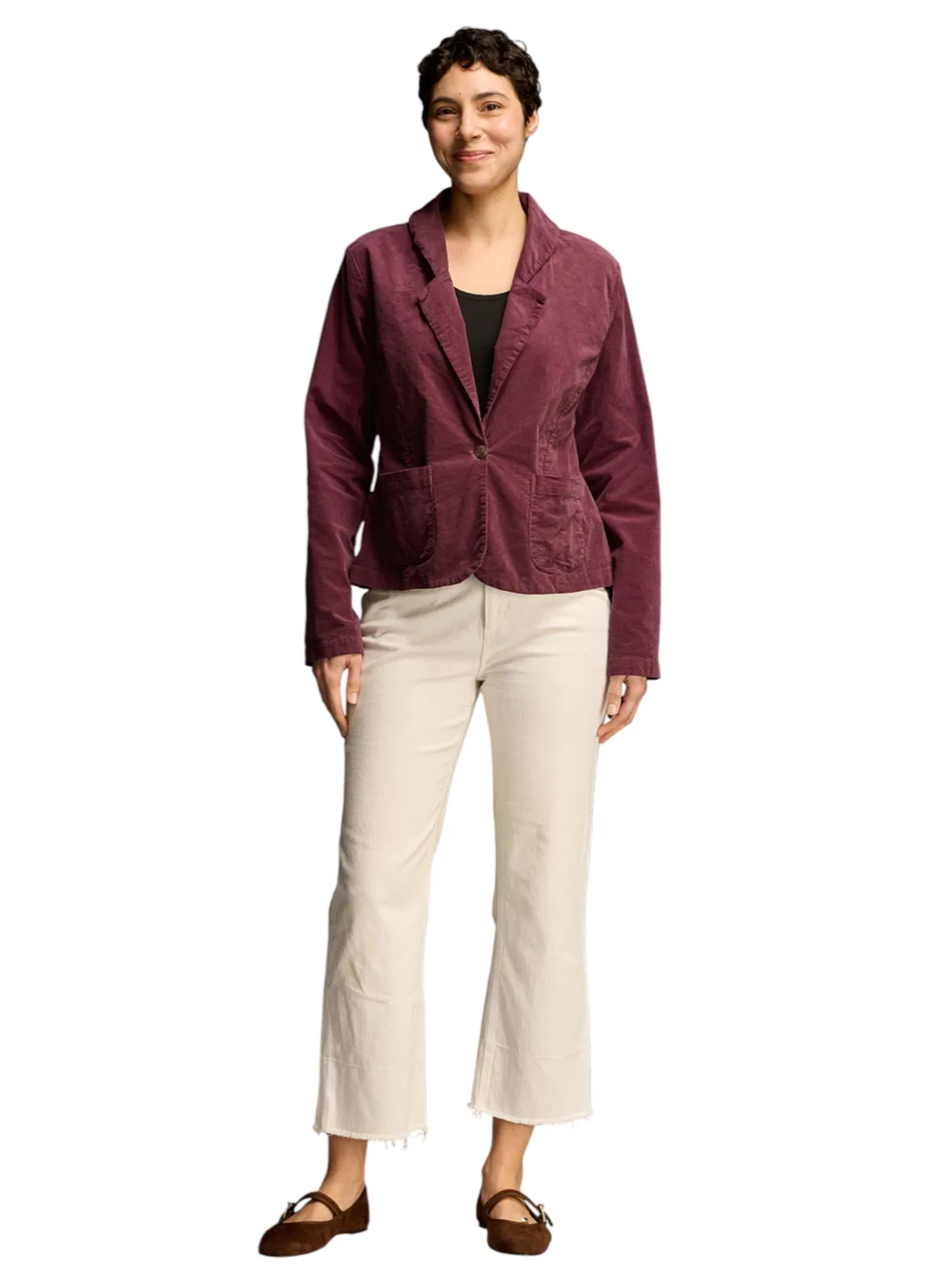 CUT LOOSE Mini Cord One Button Blazer - 0038723