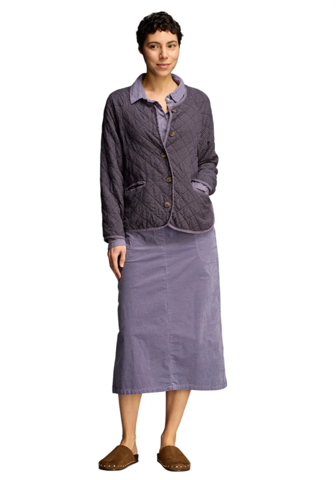 CUT LOOSE Black Crinkle Check Quilt Easy Jacket - 6618995