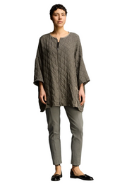CUT LOOSE Black Crinkle Check Quilt One-Size Zip Jacket - 6618963