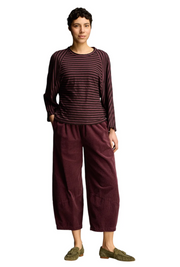 CUT LOOSE Black Stripe Slouchy Raglan Tee - 5756411