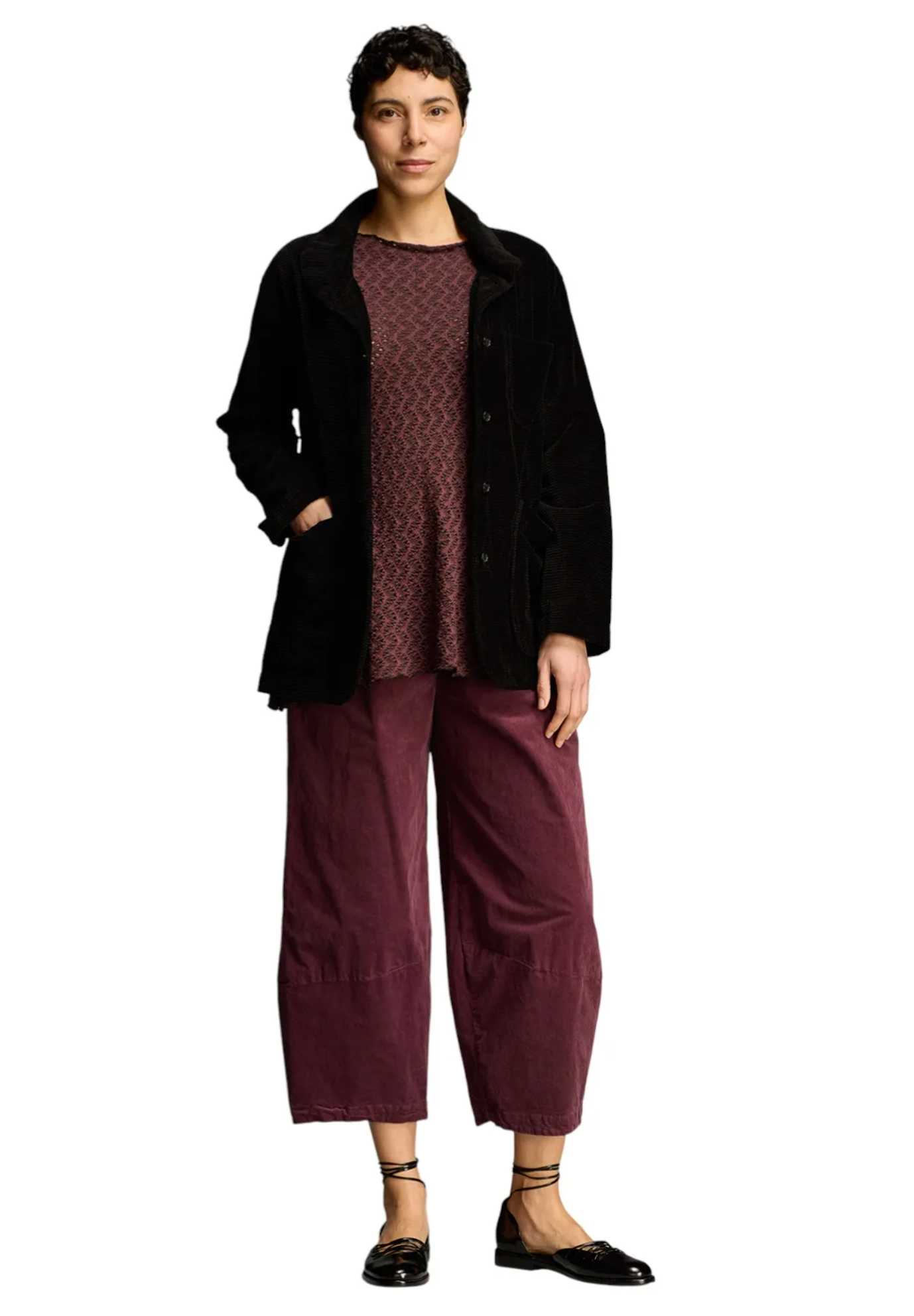 CUT LOOSE Lux Cord Long Blazer - 1898787