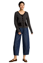 CUT LOOSE Marled Sweater Knit Crop Pocket Cardigan - 6708718