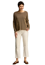CUT LOOSE Marled Sweater Knit One-Size Pocket Pullover - 6707625