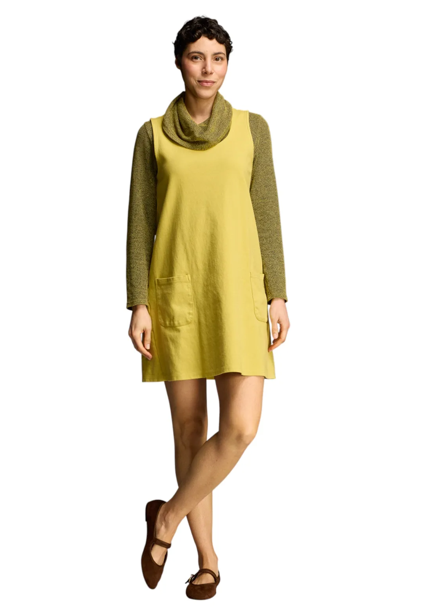 CUT LOOSE Marled Sweater Knit Cowl Neck Pullover - 6707428