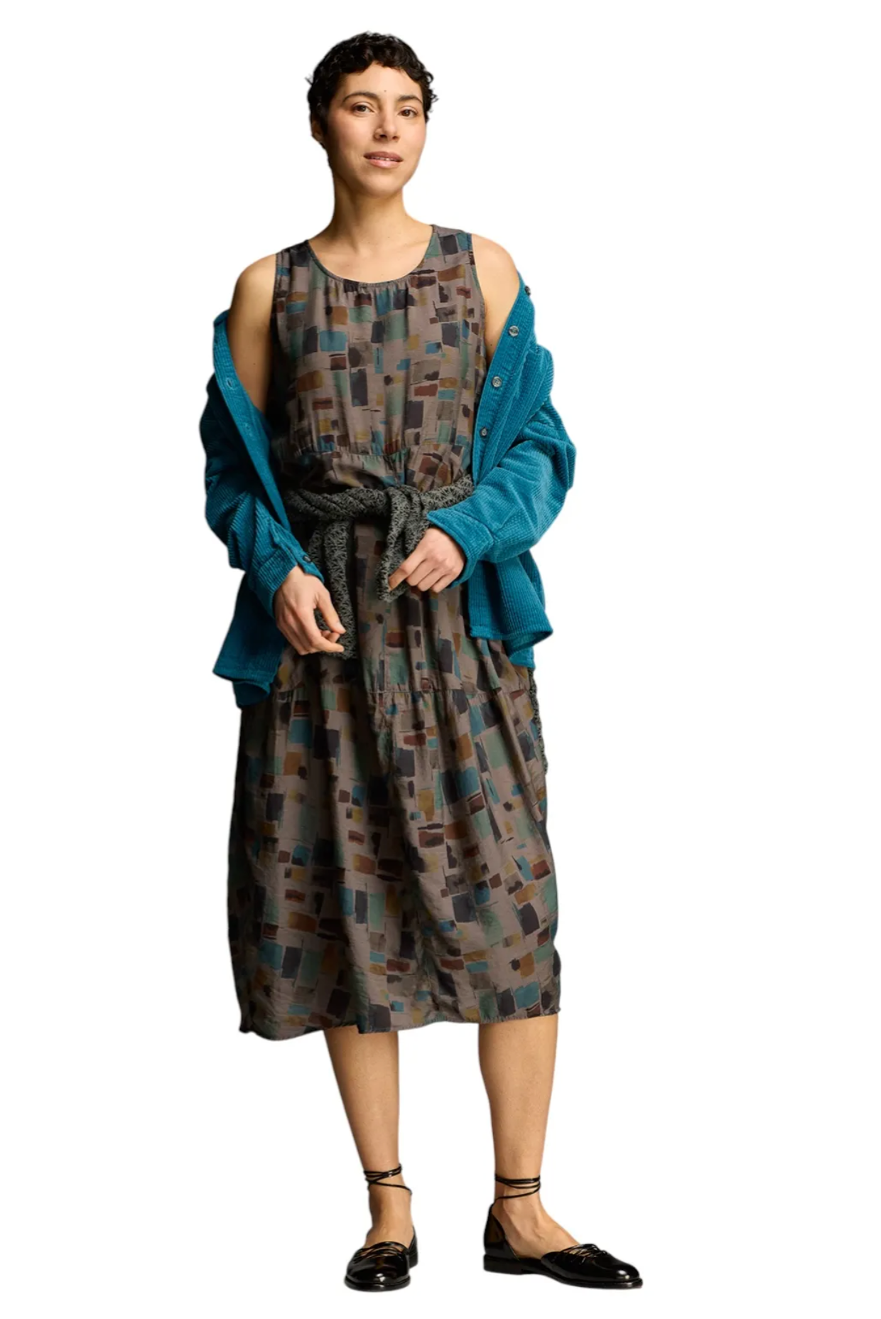 CUT LOOSE Sea Glass Seamed Bubble Dress - 6230317