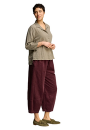 CUT LOOSE Fall Parachute Hi-Low Crop Shirt - 6386644