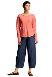 CUT LOOSE Linen Cotton Jersey Thumbhole Top - 5016372