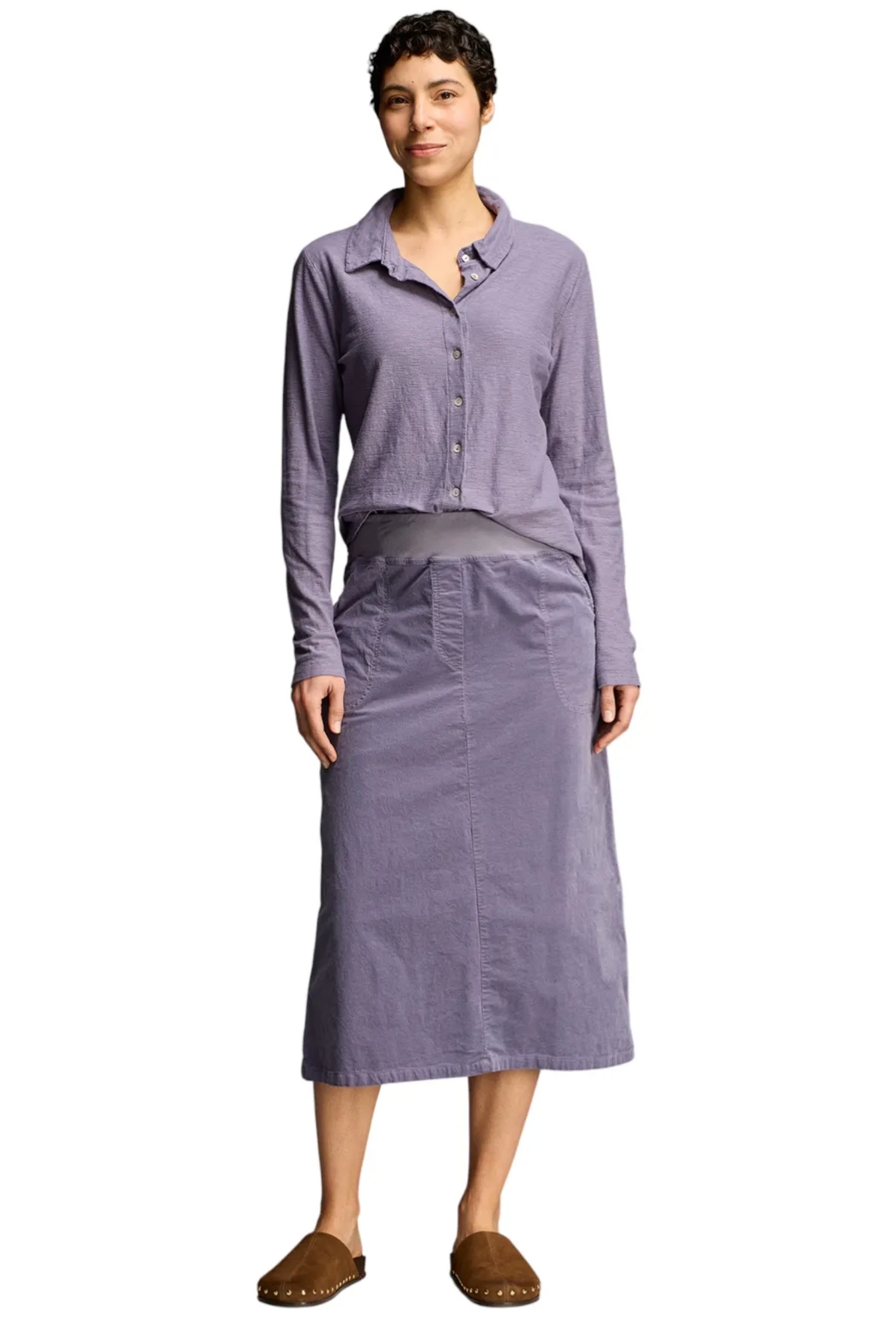 CUT LOOSE Linen Cotton Jersey Fitted Shirt - 5016635