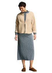 CUT LOOSE Crimped Fabric Midi Aline Skirt - 6549431