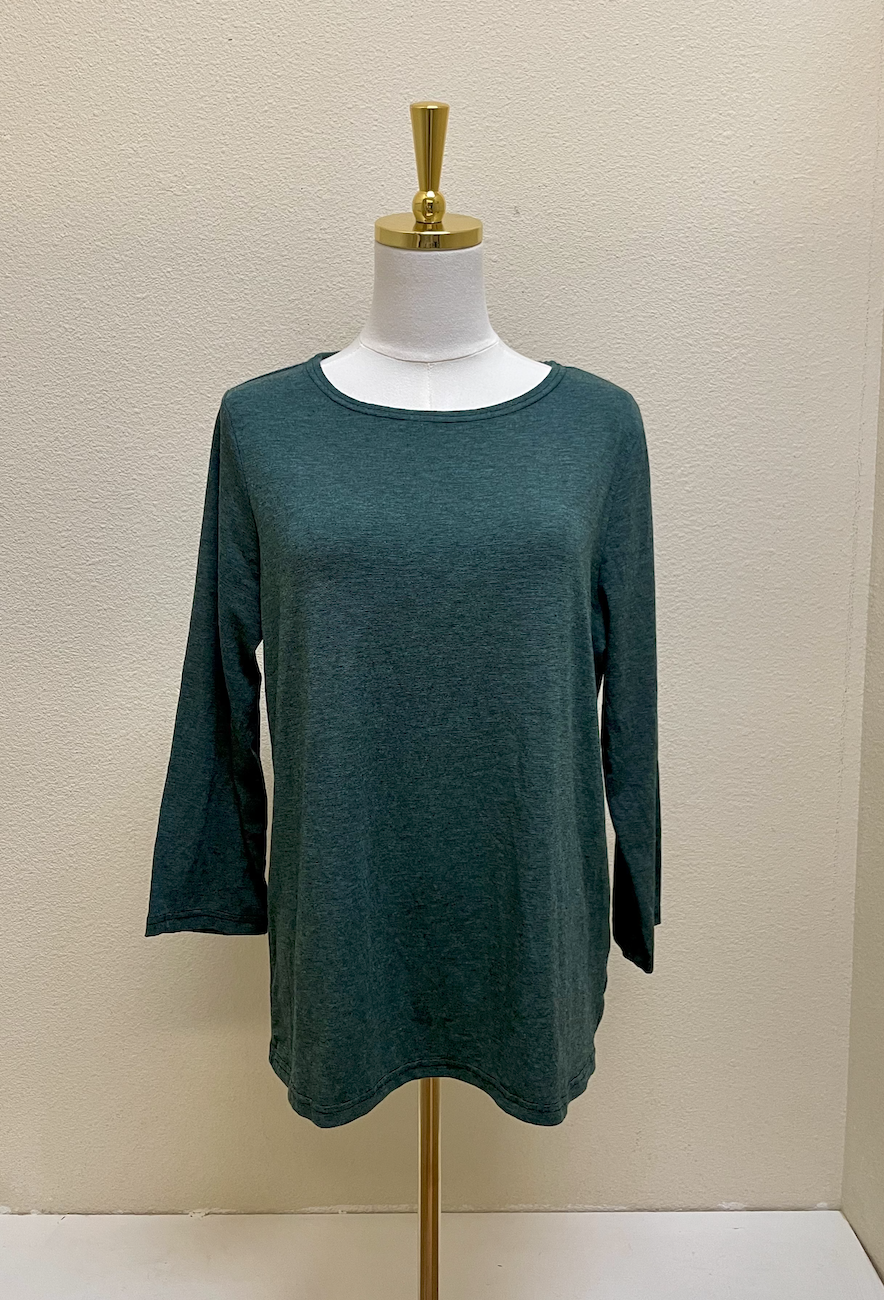 CUT LOOSE Char Jersey 3/4 Sleeve Boatneck Top - 6625060 - RIVIERA