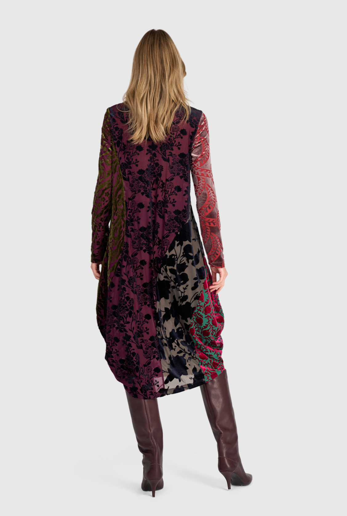 ALEMBIKA Cut Velvet Dress & Slip - AD901R - REGAL