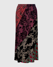 ALEMBIKA Cut Velvet Skirt - AK733R - REGAL