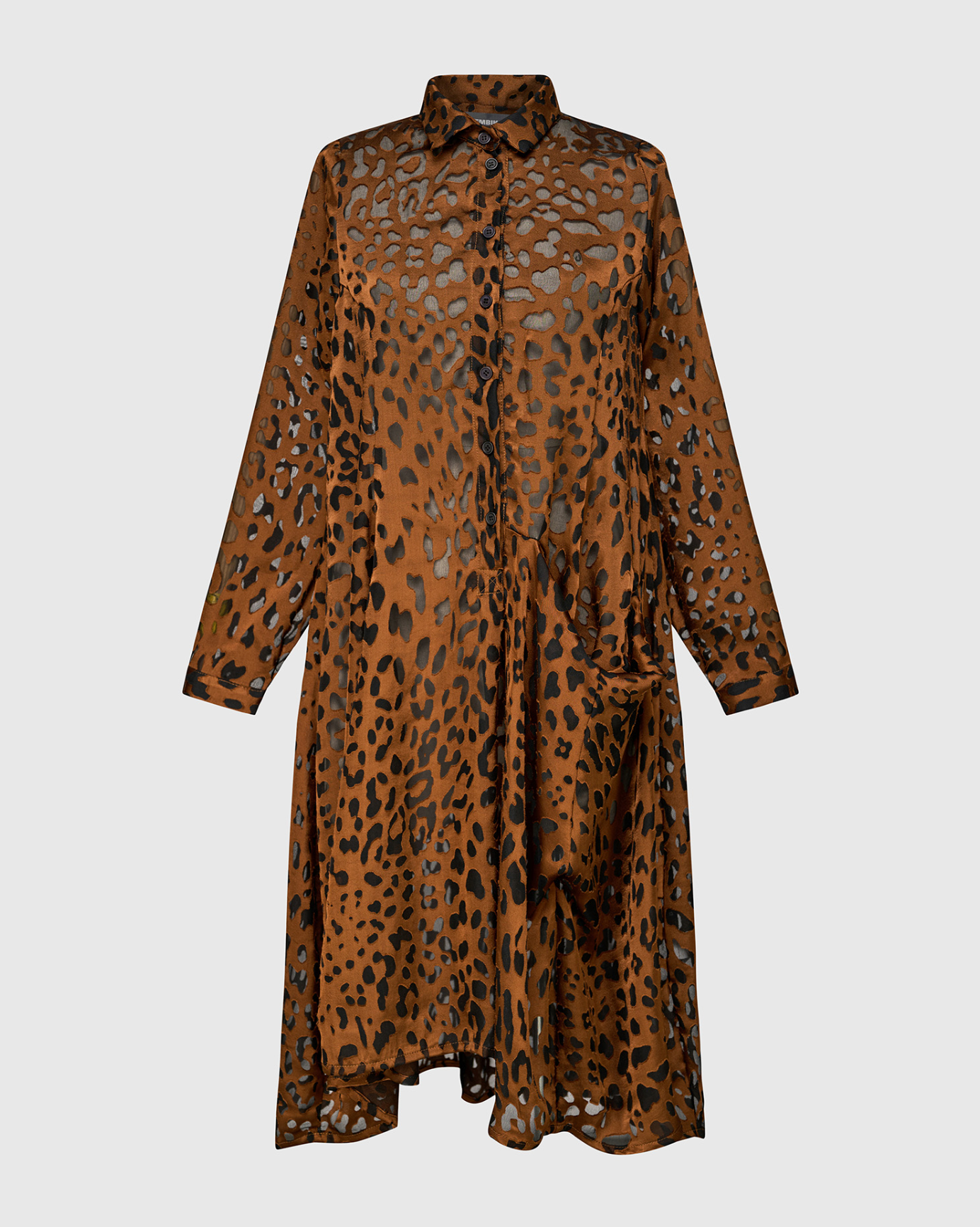 ALEMBIKA Viscose Dress & Slip - AD903C - COGNAC