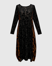 ALEMBIKA Cut Velvet Dress & Slip - AD904N - NOCTURNE