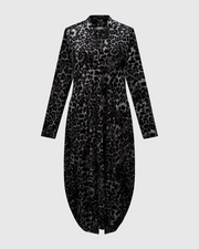 ALEMBIKA Cut Velvet Dress - AD910L - LEOPARD